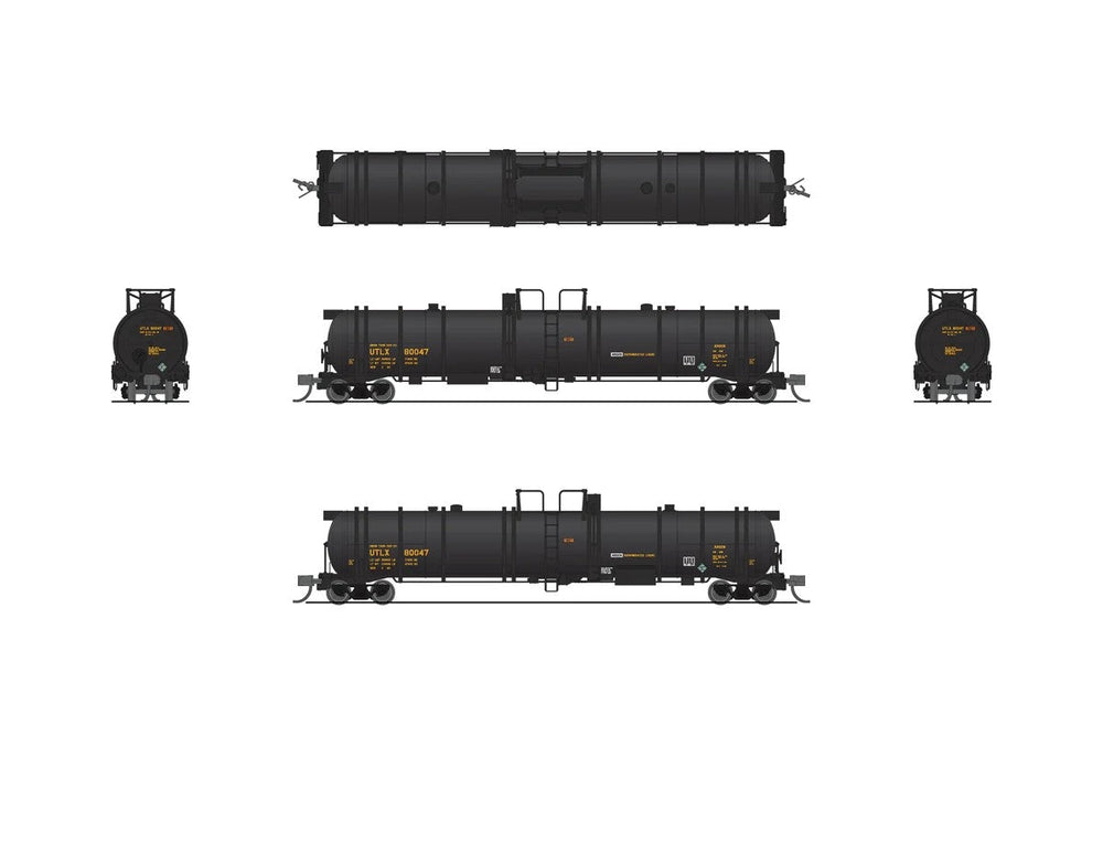 BROADWAY LIMITED N Scale 8148 | Cryogenic Tank Car | UTLX - Black (2Pk) - B360 Hobbies
