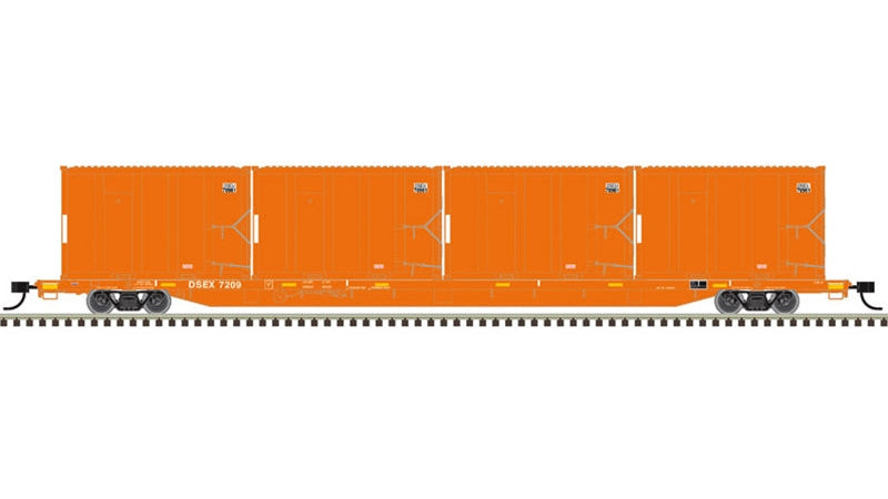 Atlas HO Trainman | 85' Trash Flat Car with MSW Containers | East Carbon (DSEX)