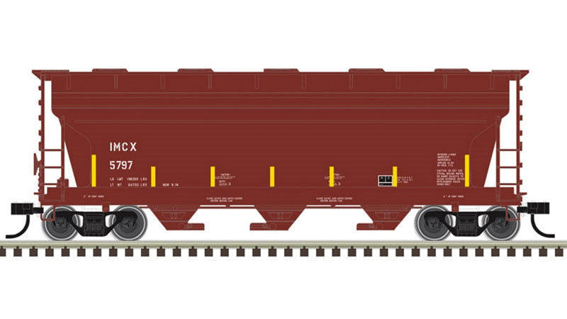 Atlas HO Trainman | ACF 3560 Covered Hopper | IMCX (w/ conspic stripes)
