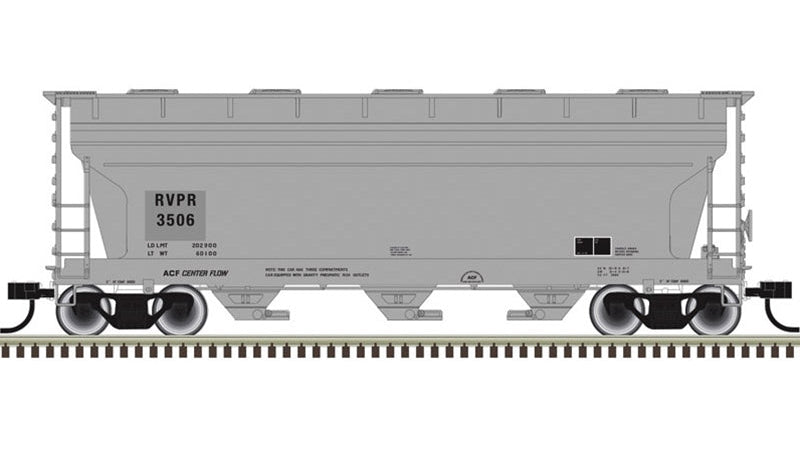Atlas HO Trainman | ACF 3560 Covered Hopper | Riverport Railroad