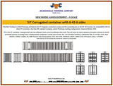 JTC N Scale 535041 |  EMP (Ex - Hub Group) 53' High Cube 6-42-6 Corrugated Containers with Magnetic System - B360 Hobbies
