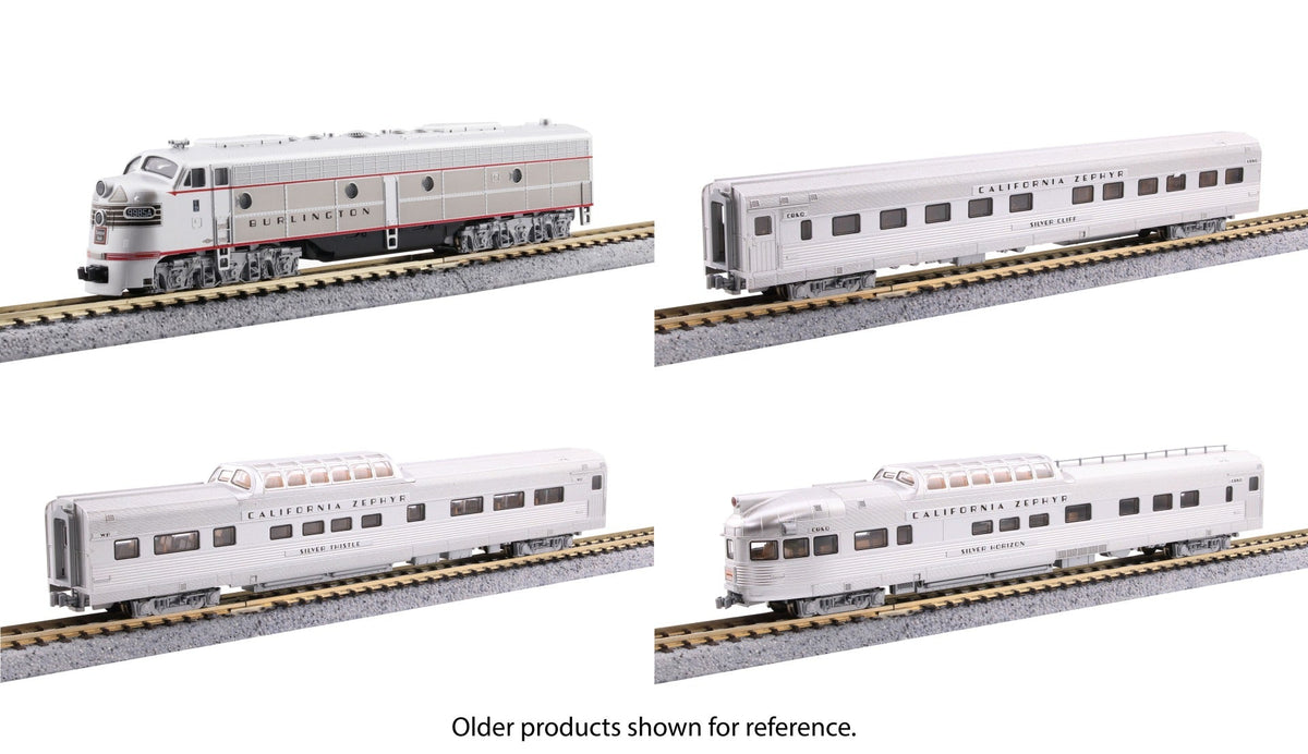 Kato N Scale | EMD E8A | CB&Q California Zephyr | 4 Unit Starter Series Set