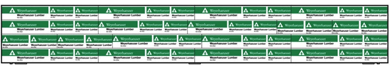 Atlas N Master | 73' Center Partition Wrapped Lumber Loads | Weyerhaeuser