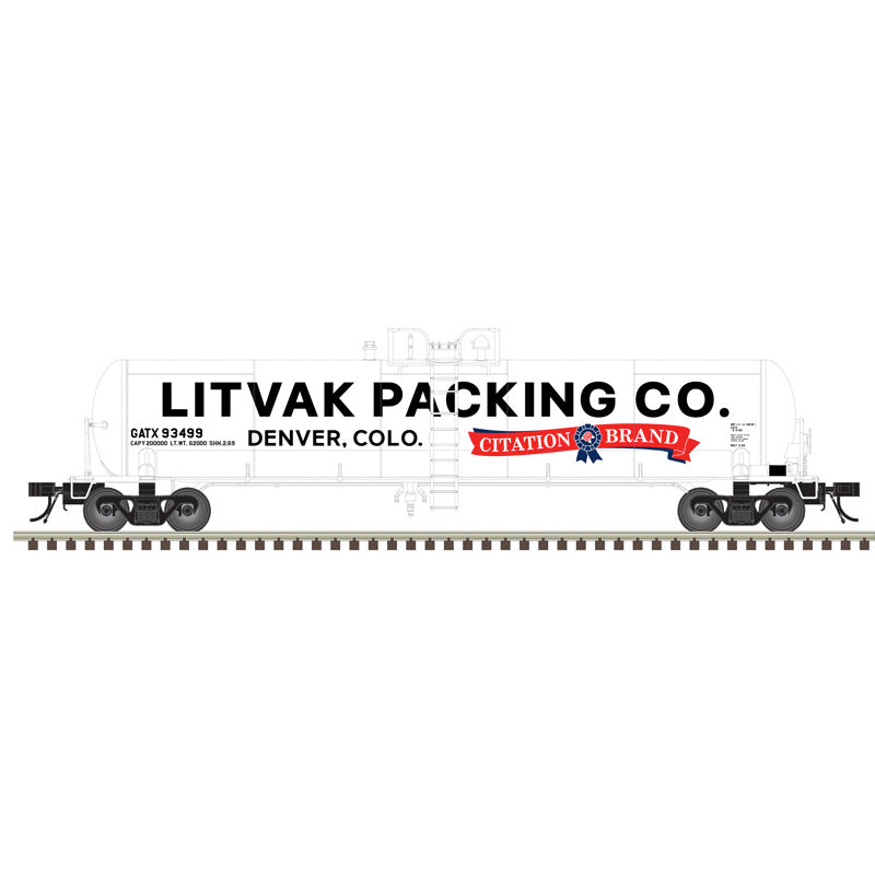 Atlas N Master | 20,700 Gallon Tank Car | Litvak Packing Company (GATX)