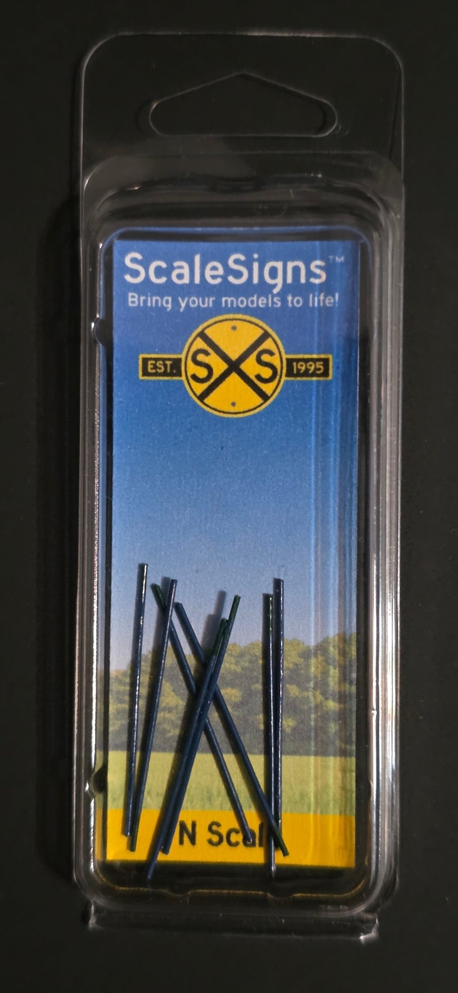 SCALESIGNS (N Scale) N1004 |  Blue Pole - B360 Hobbies