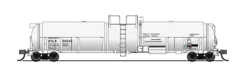 BROADWAY LIMITED N Scale 8156 | Cryogenic Tank Car | UTLX - White (1Pk)