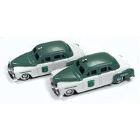 Mini Metals N Scale 50382 | 1950 Dodge Police Car (White/Green)