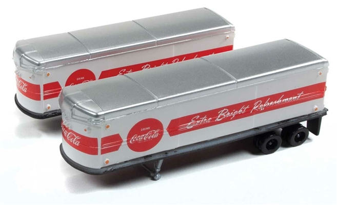 Mini Metals N Scale 51182 | 40'/50's Aero Van Trailers | Coca-Cola