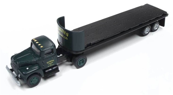 MINI METALS N Scale 51183 | IH R-190 Tractor/32' Flat Bed Trailer | Elkins Logging