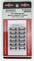 INTERMOUNTAIN N Scale 60053 | 33' Wheels for Micro-Trains Trucks 12pk