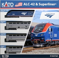 Kato N Amtrak ALC-42 #302 & Superliner Phase VI 4-Unit "Starter Series" Set