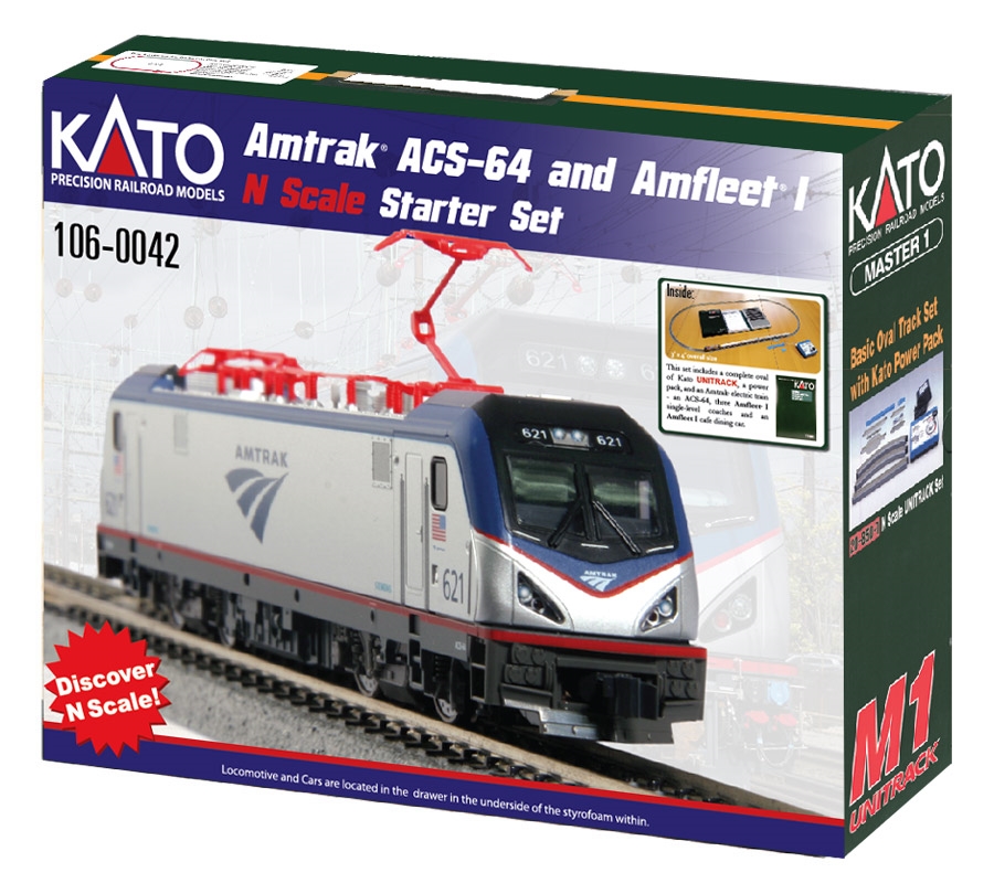 Kato USA Model Train Products N Scale Amfleet I Phase VI 2-Car B Set 