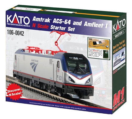 Kato N Amtrak ACS-64 & Amfleet I Starter Set (w/ M1 Track Set)