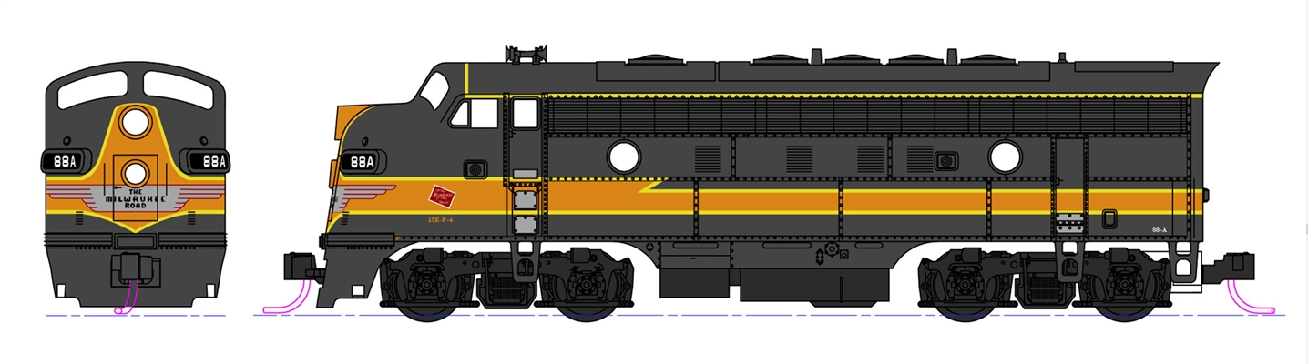 Kato N Scale EMD F7 A/B MR 88A & 88B (2 Locomotive Set)