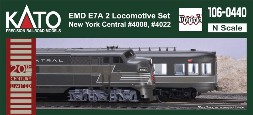 Kato N EMD E7A New York Central 2 Locomotive Set (DIGITRAX)