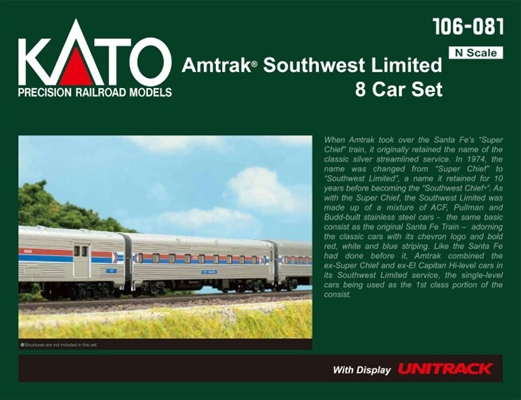 KATO N Scale 106081 | Amtrak "Southwest Limited"  8 Car Set