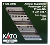 Kato N Gauge AMTRAK SUPERLINER 4-Car Set Phase IVb (Set A)
