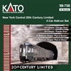 Kato N New York Central 20th Century Limited 4 Car Add-On Set
