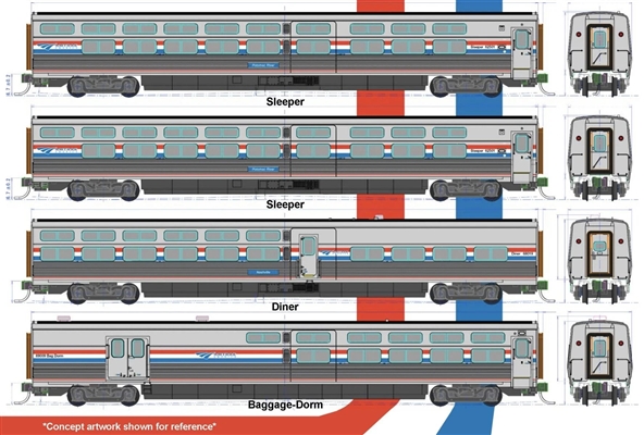 KATO N Scale 1068004 | Amtrak Viewliner II (Phase III) | 4 Car Set