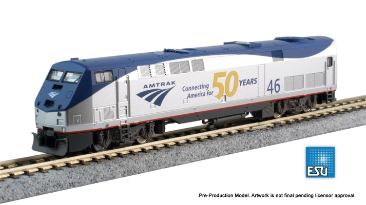 KATO N Scale 1766034L | GE P42 "Genesis" Amtrak Phase V Late #46 [50th Logo] | ESU Sound Decoder