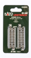 Kato N Scale Unitrack 20040, 62mm (2 7/16") Straight Track [4 pcs]