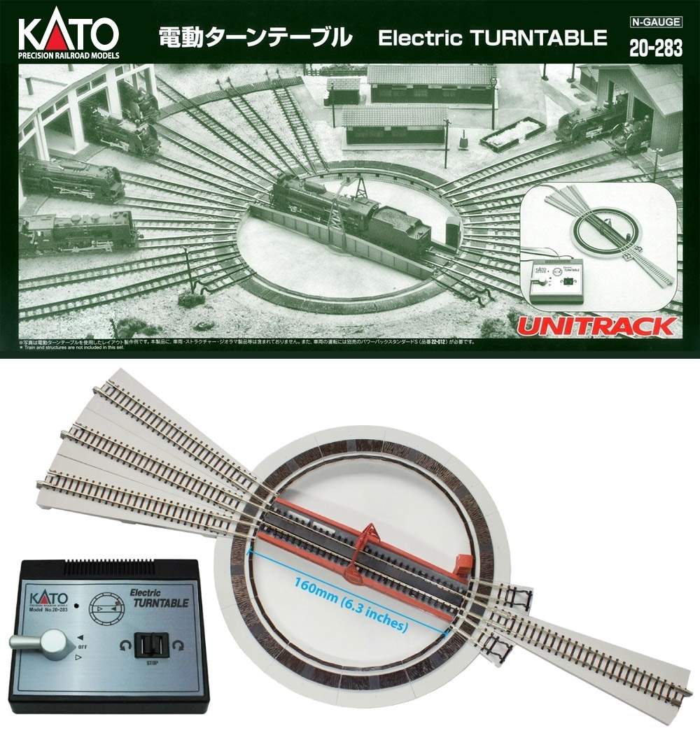 Kato N Scale Unitrack Electric Turntable 20-283 KAT20283 
