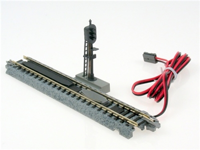 Kato N Scale Unitrack 20605 | 124mm (4 7/8") Automatic Three-Color Signal Track