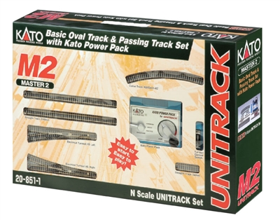 KATO N Scale 20853 | Master Set 2 (M2) Basic Oval and siding w/ Kato Power Pack