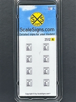 SCALESIGNS N Scale N3512 |  Truck Weight Limit Sign